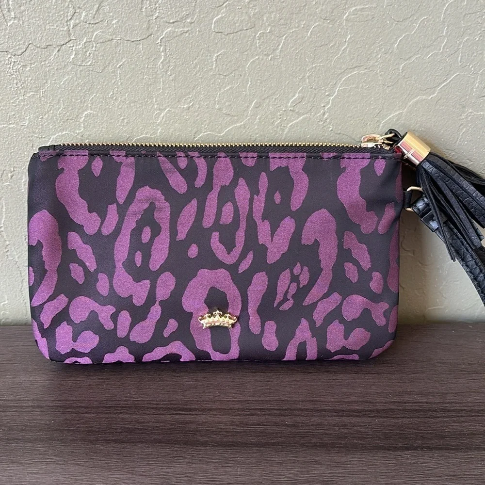Juicy Couture Black and Purple Zebra‎ Print Wristlet